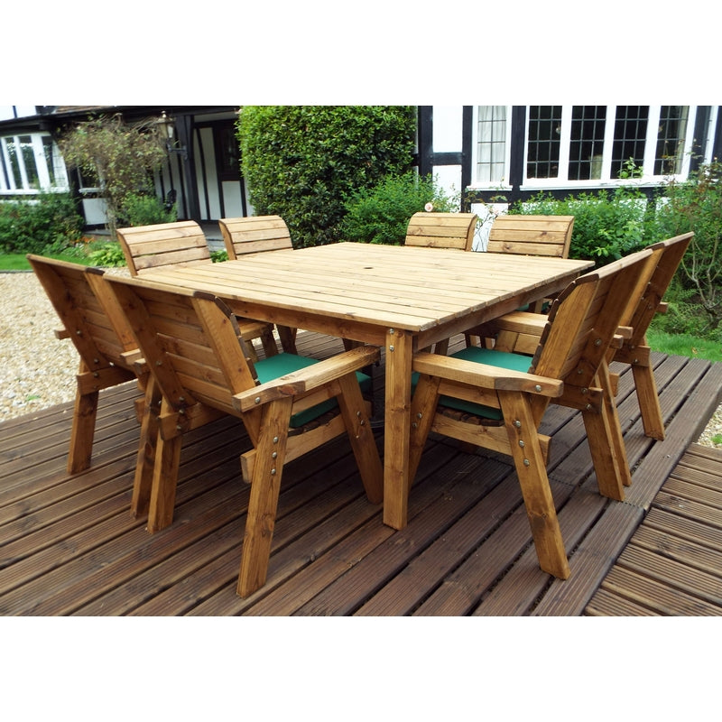 Charles Taylor 8 Seat Deluxe Chair Scandinavian Redwood Square Garden Furniture