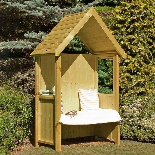 Shire Hebe Pressure Treated Garden Arbour 5' x 3'