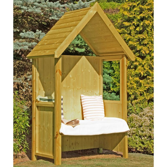 Shire Shire Hebe Pressure Treated Garden Arbour 5' x 3'