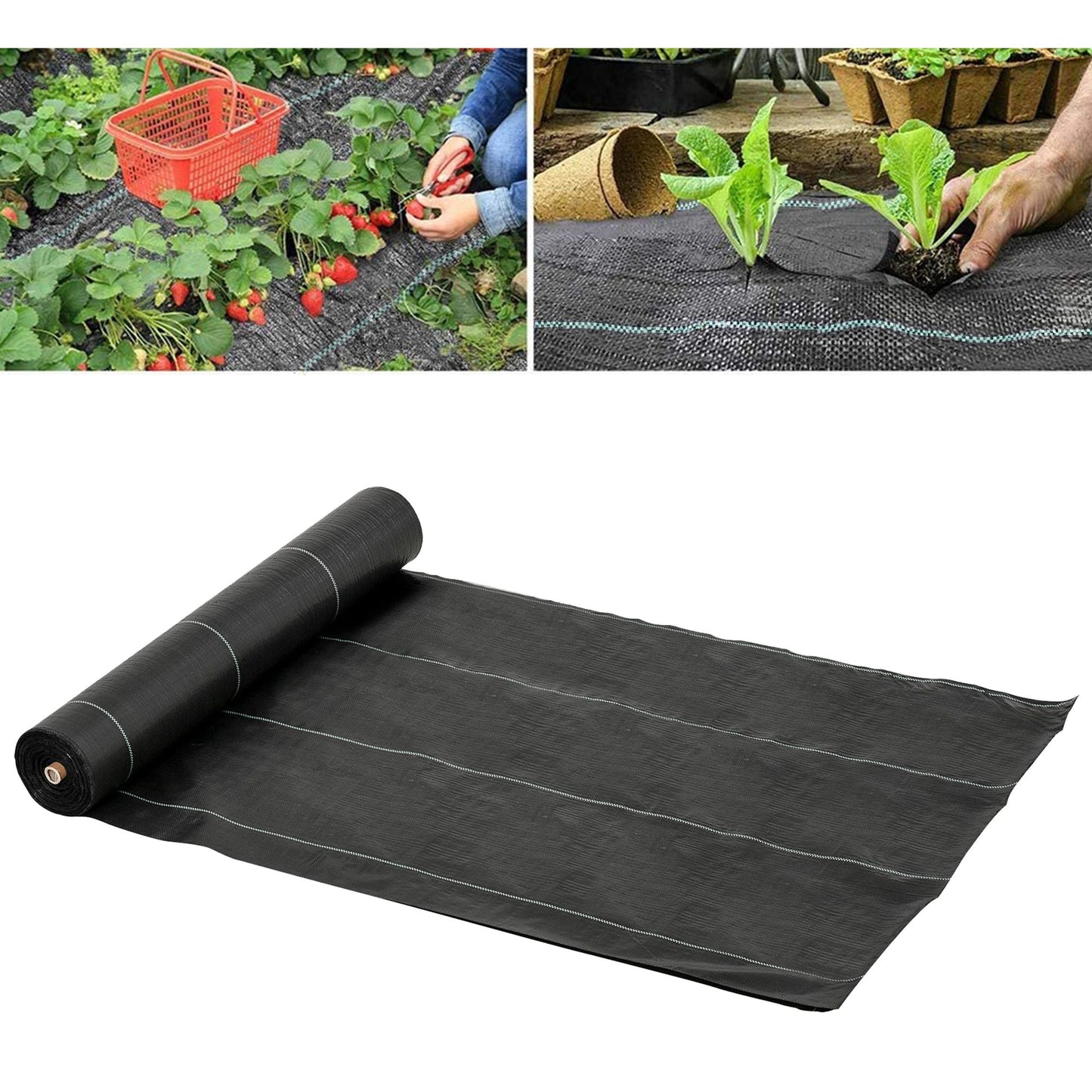 2x50m Gardener Premium Weed Barrier Landscape Fabric Durable & Heavy-Duty Weed Block Gardening Mat