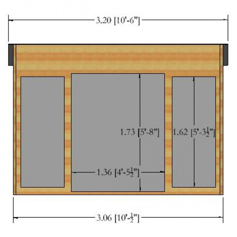 Shire Shire Highclere 10' 5" x 7' 10" Pent Summerhouse - Premium Dip Treated Shiplap