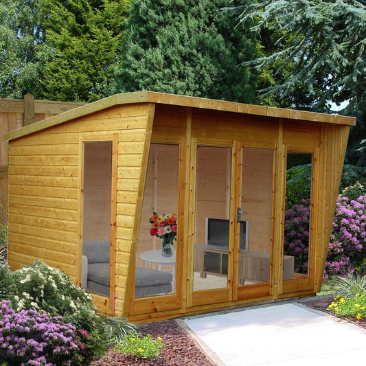 Shire Shire Highclere 10' 5" x 9' 10" Pent Summerhouse - Premium Dip Treated Shiplap