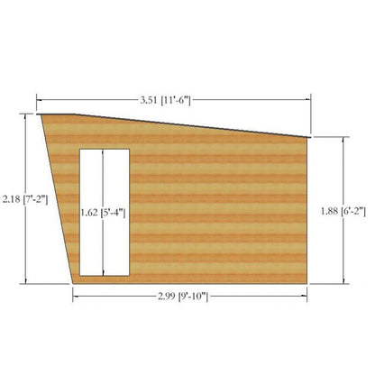 Shire Shire Highclere 10' 5" x 9' 10" Pent Summerhouse - Premium Dip Treated Shiplap