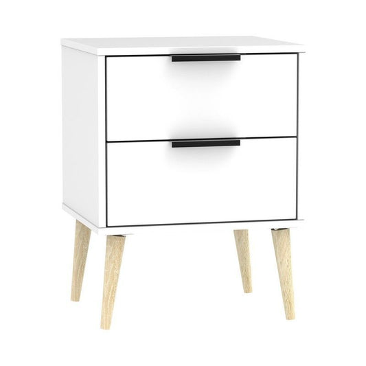 Swift Drayton Side Table White 2 Drawers