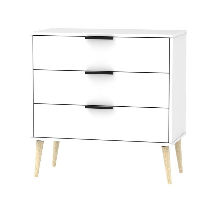 Swift Drayton Chest of Drawers White 3 Drawers