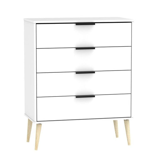 Swift Drayton Chest of Drawers White 4 Drawers