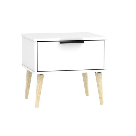 Swift Drayton Side Table White 1 Drawer