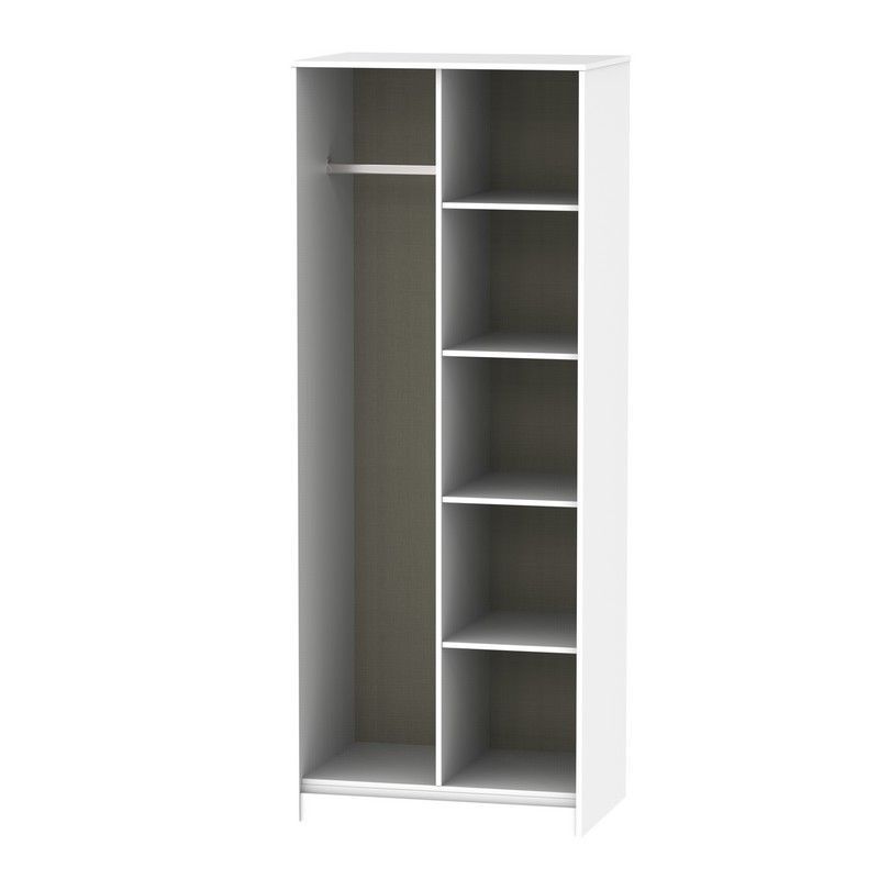 Swift Drayton Tall Wardrobe White 5 Shelves