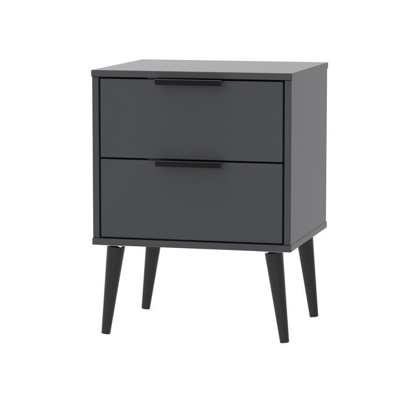 Swift Drayton Side Table Black 2 Drawers