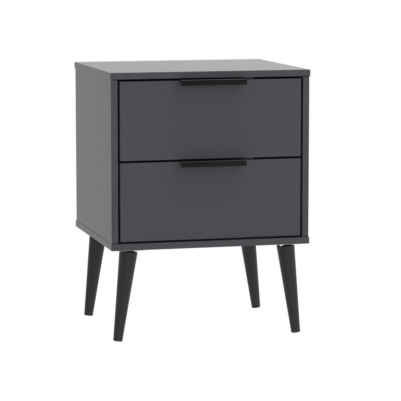 Swift Drayton Side Table Black 2 Drawers