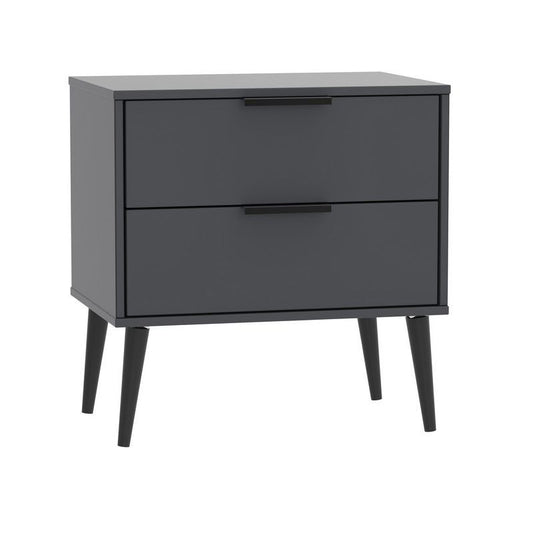 Swift Drayton Chest of Drawers Black 2 Drawers