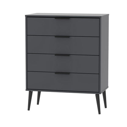 Swift Drayton Chest of Drawers Black 4 Drawers