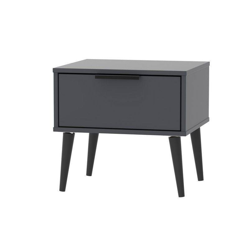 Swift Drayton Side Table Black 1 Drawer