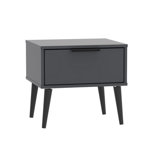 Swift Drayton Side Table Black 1 Drawer