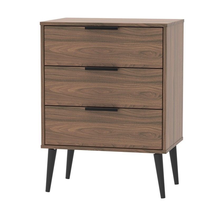 Swift Drayton Midi Chest of Drawers Brown 3 Drawers