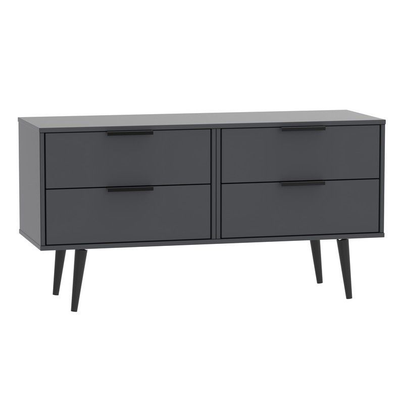 Swift Drayton Large Chest of Drawers Black 4 Drawers