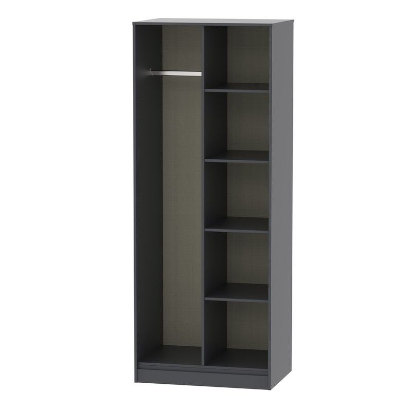 Swift Drayton Tall Wardrobe Black 5 Shelves