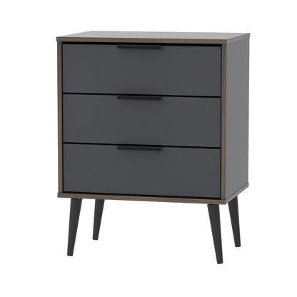 Swift Drayton Chest of Drawers Natural & Black 3 Drawers