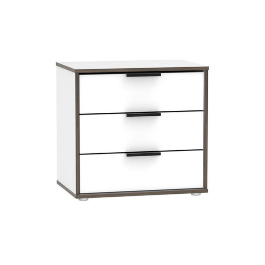 Swift Drayton Chest of Drawers Natural & White 3 Drawers