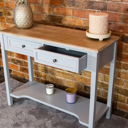 Wensum Wensum Loxley 2 Drawer Console Table Grey