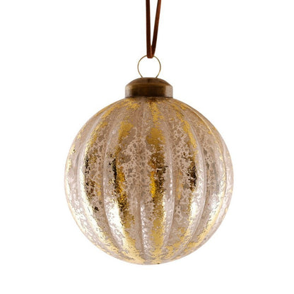 Wensum 12 x Christmas Tree Baubles Decoration Black & Gold with Glitter Pattern - 8cm Industrial by Wensum