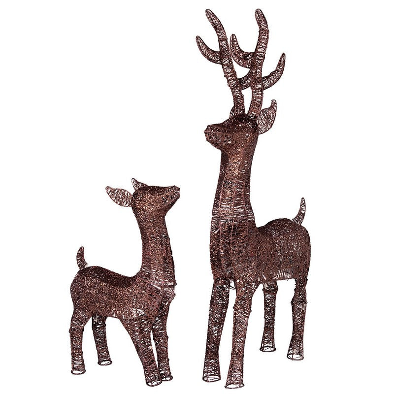 Wensum LED Reindeer Set - 70cm (80 LED) & 90cm (100 LED) by Wensum