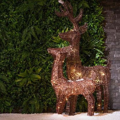 Wensum LED Reindeer Set - 70cm (80 LED) & 90cm (100 LED) by Wensum