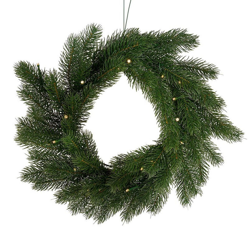 Wensum LED Wreath Christmas Decoration Green - 50.8cm by Wensum