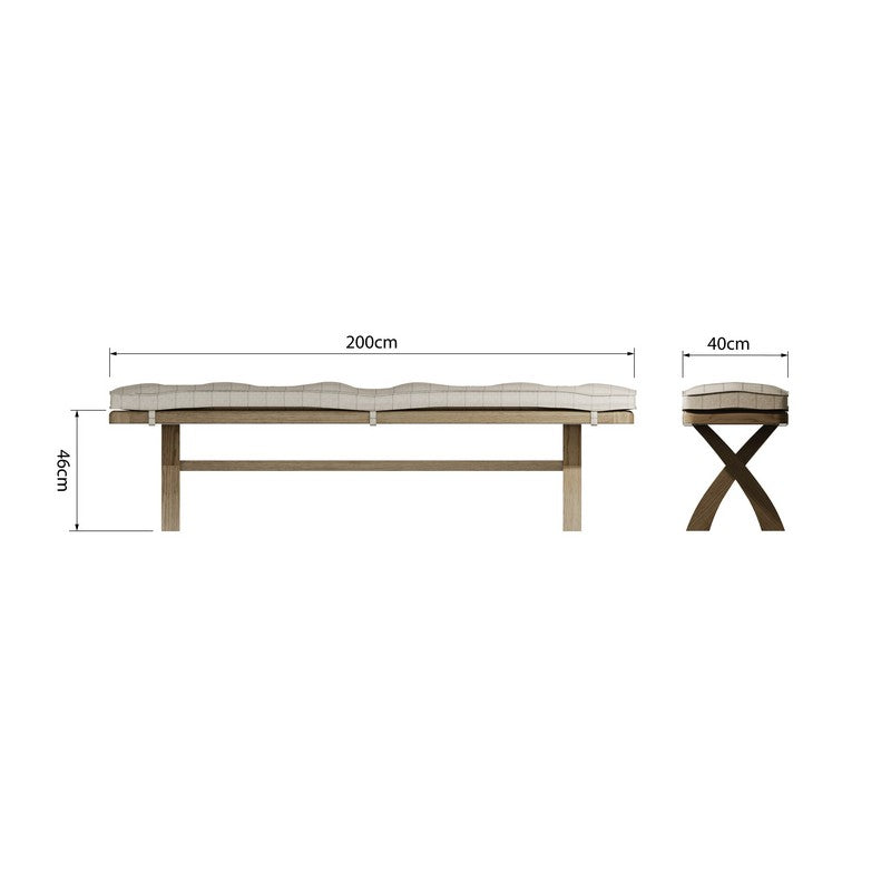 Norfolk Furniture Bondi Bench Oak Natural 200cm