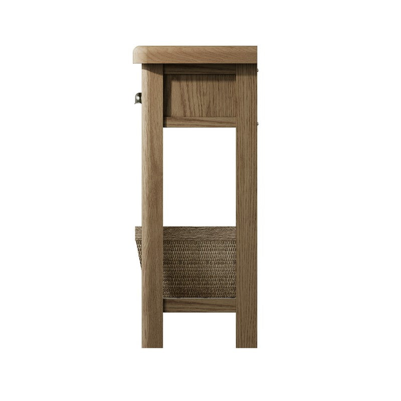 Anglian Furniture Bondi Console Table Oak Natural 2 Drawers