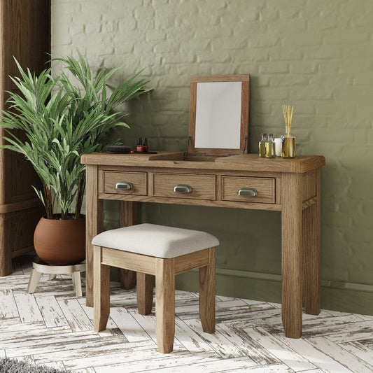 Bondi Large Dressing Table Oak Natural 1 Door 3 Drawers