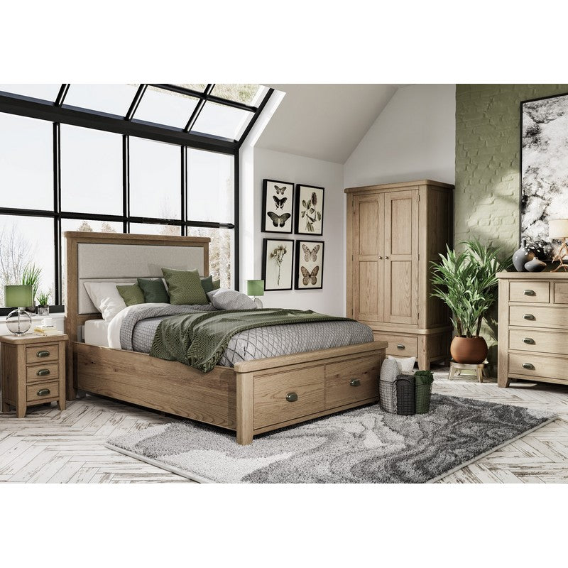 Norfolk Furniture Bondi Tall Wardrobe Oak Natural 2 Doors 1 Drawer