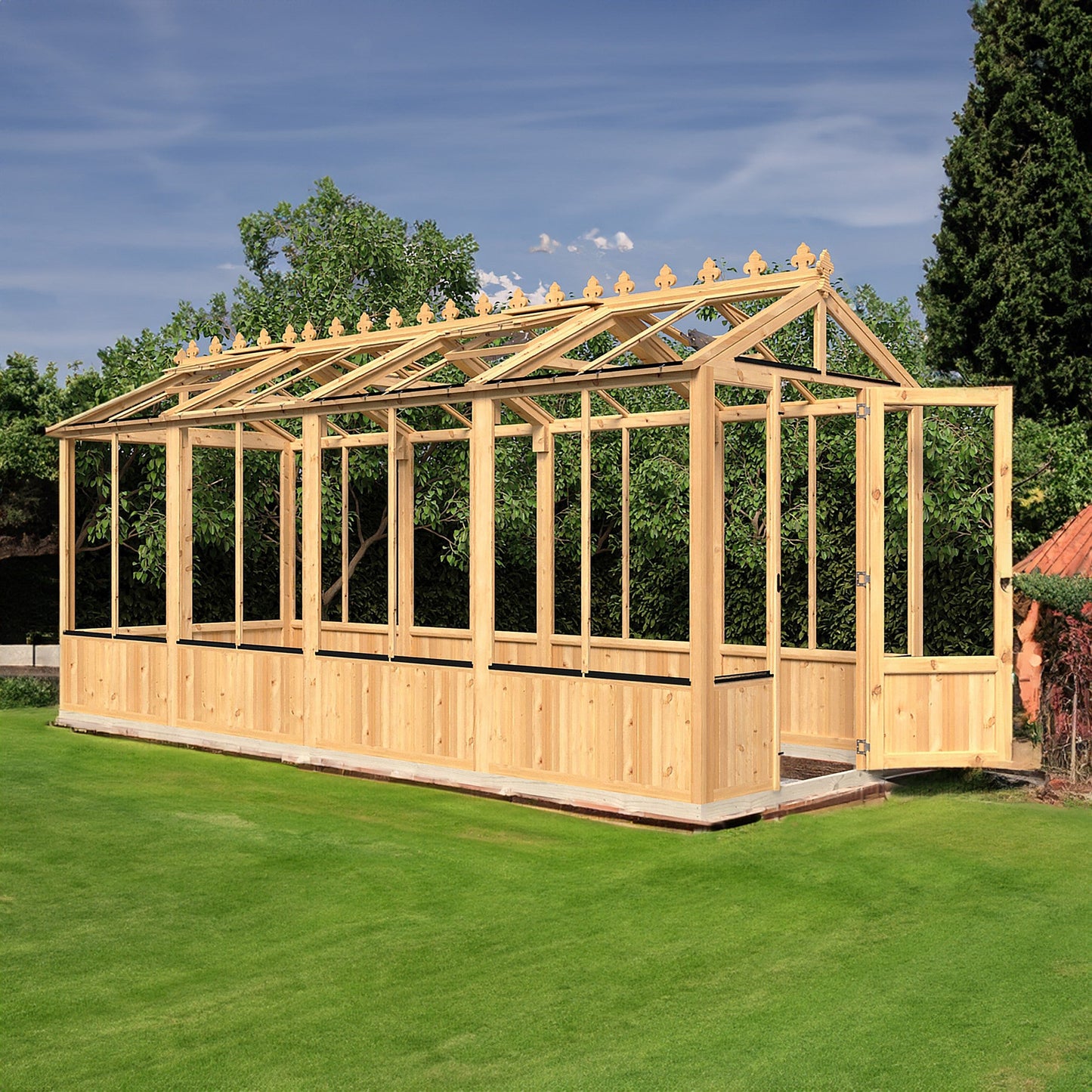 Shire Holkham 15' 7" x 6' 2" Apex Greenhouse - Premium Coated