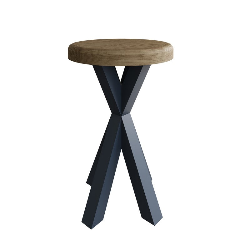 Norfolk Furniture Bondi Circular Side Table Oak Blue