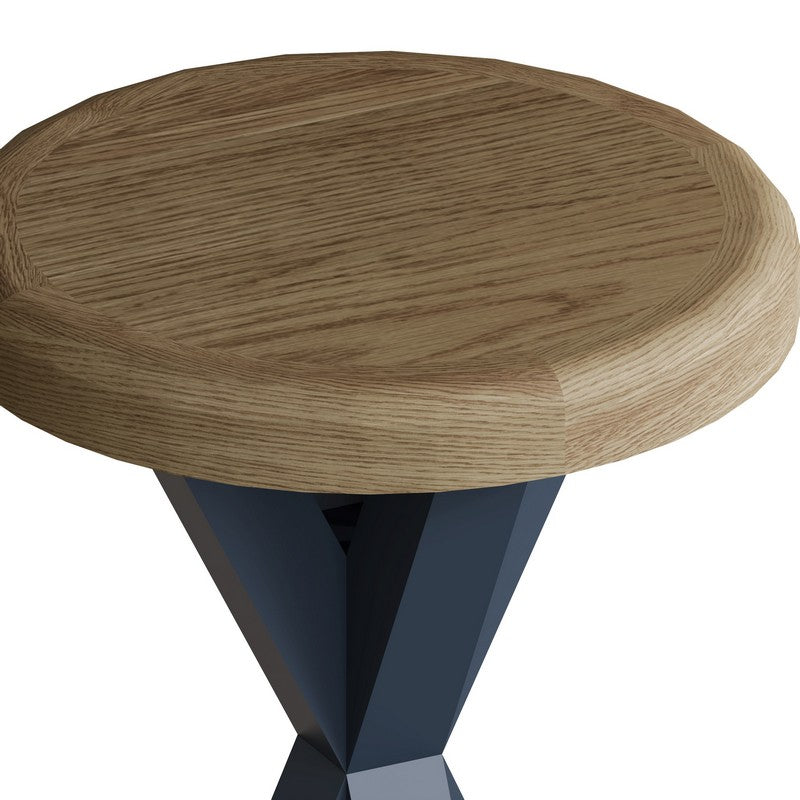 Norfolk Furniture Bondi Circular Side Table Oak Blue