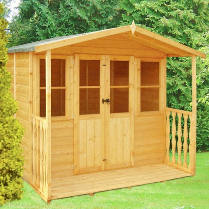 Shire Shire Houghton 6' 8" x 7' 4" Apex Summerhouse - Premium Dip Treated Shiplap