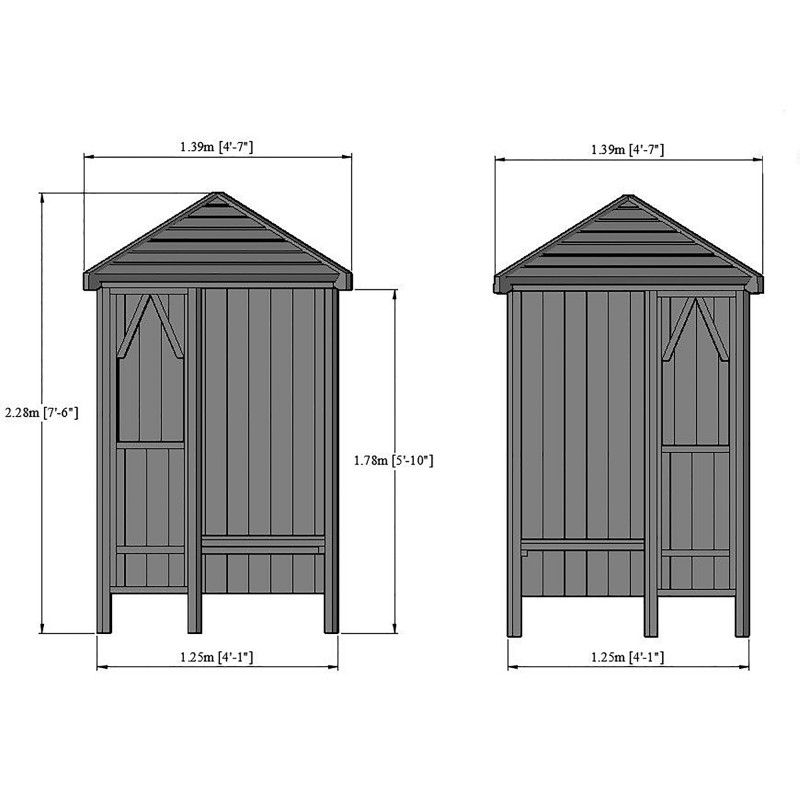 Shire Shire Blue Honeysuckle Corner Garden Arbour 4' x 4'