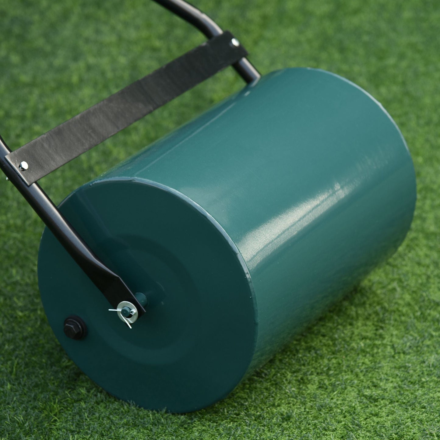 40L Metal Sand or Water Filled Lawn Roller Green