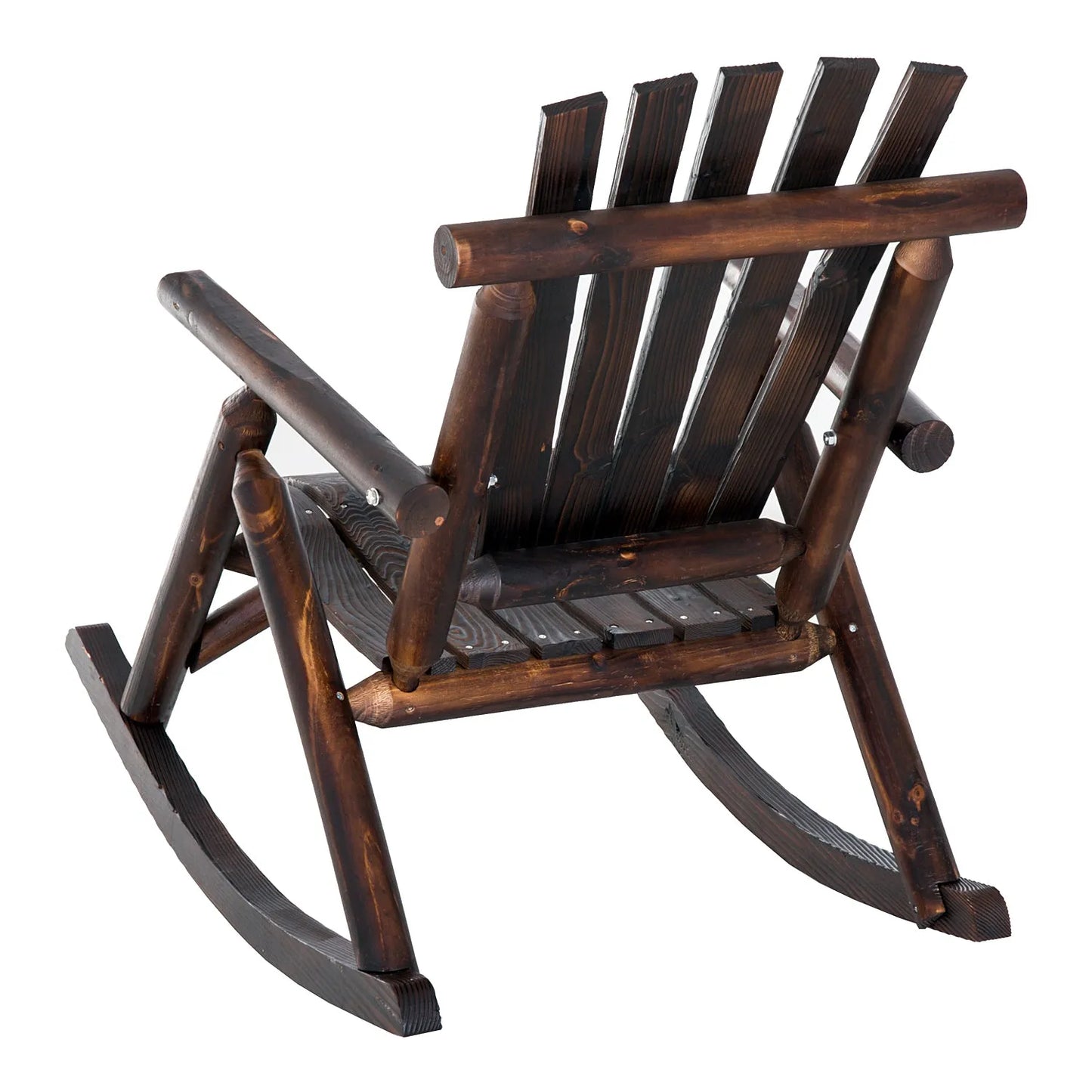 Outdoor Fir Wood Rustic Patio Adirondack Rocking Chair Traditional Rustic Style & Pure Comfort