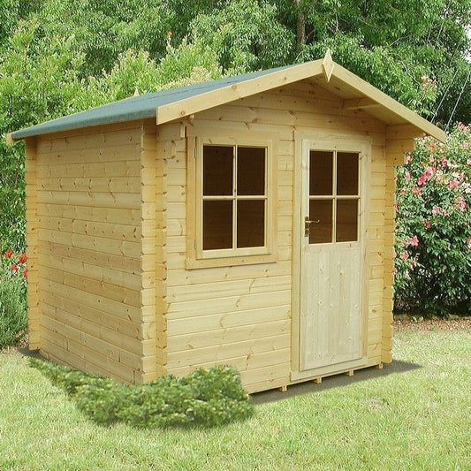 Shire Shire Herewood 9' 9" x 13' 8" Apex Log Cabin - Premium 34mm Cladding Tongue & Groove