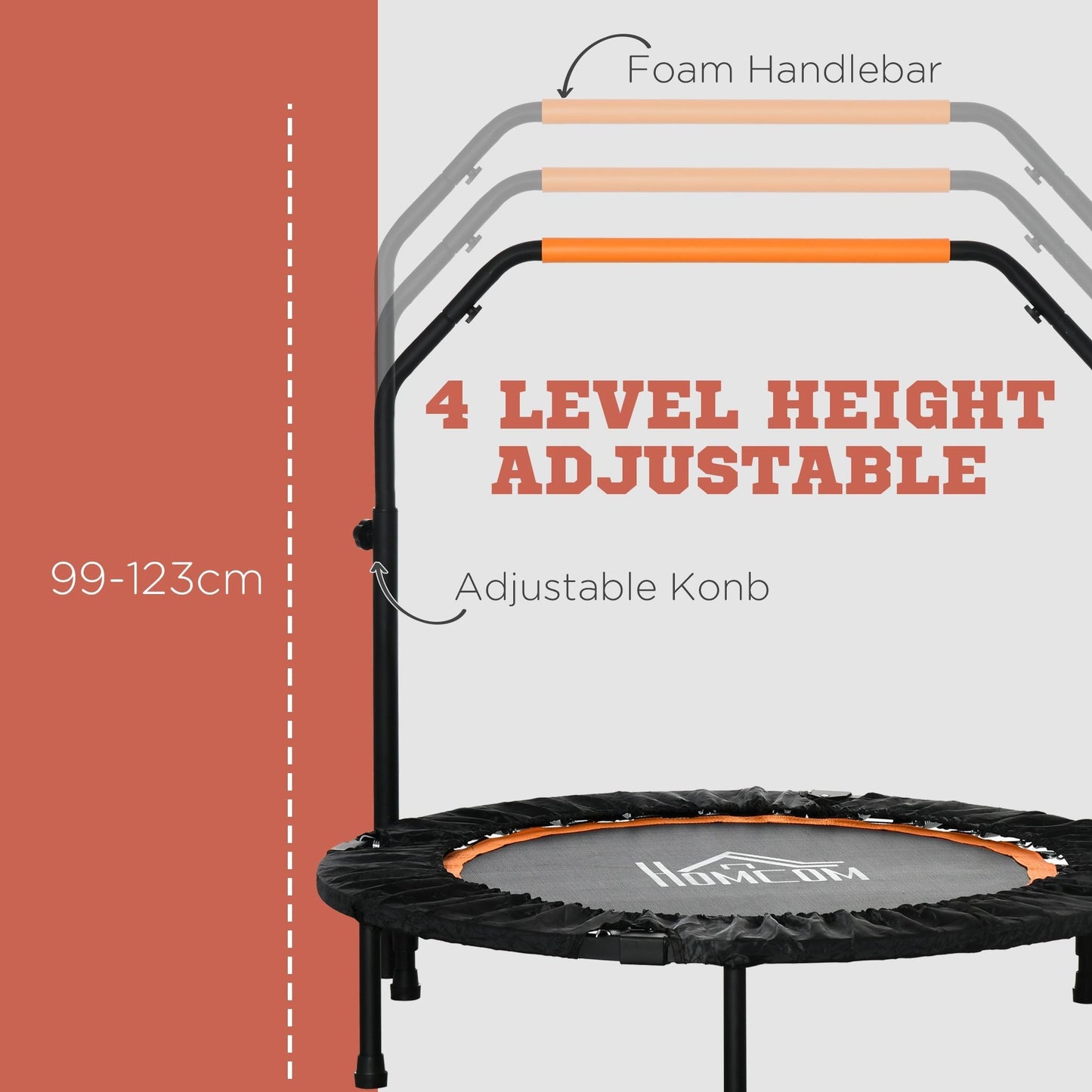 Homcom 40'' Foldable Mini Trampoline