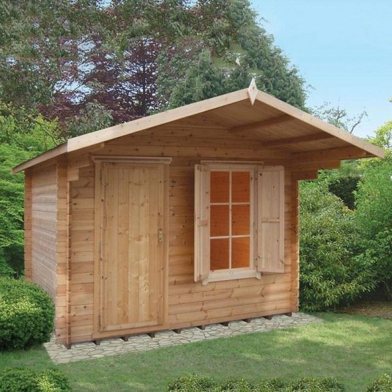 Shire Shire Hopton 11' 9" x 15' 8" Apex Log Cabin - Premium 70mm Cladding Tongue & Groove