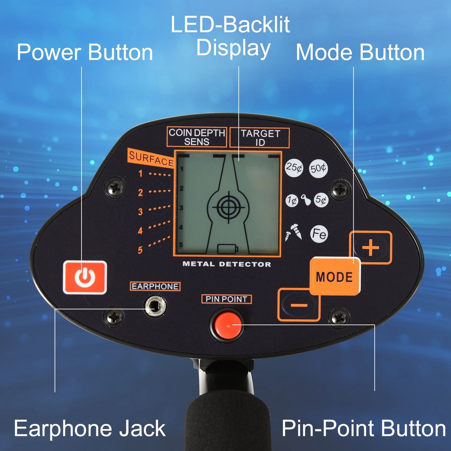 Metal Dectector Discrimination mode LED Display