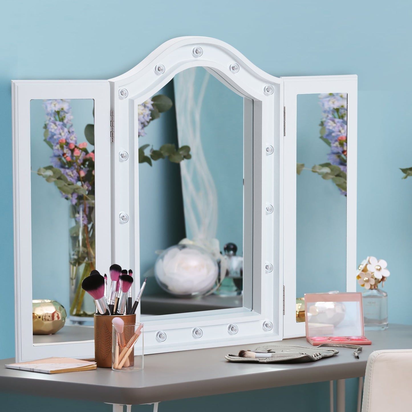 Trifold Freestanding Mirror