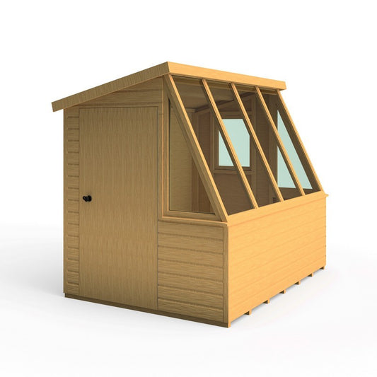 Shire Shire Iceni 8' 3" x 6' 3" Pent Potting Shed - Premium Dip Treated Shiplap