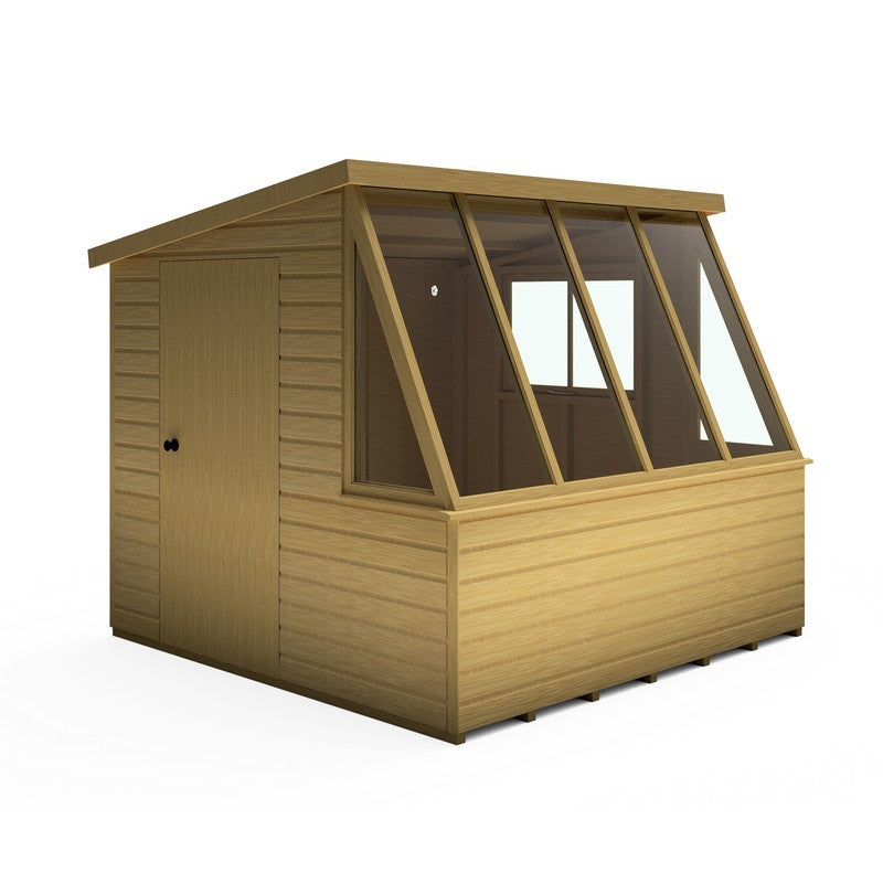 Shire Shire Iceni 8' 3" x 8' 3" Pent Potting Shed - Premium Dip Treated Shiplap