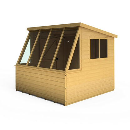 Shire Shire Iceni 8' 3" x 8' 3" Pent Potting Shed - Premium Dip Treated Shiplap