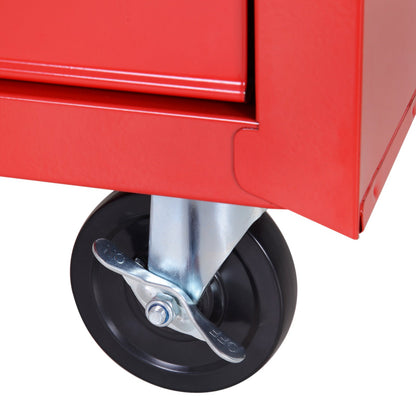 Durhand Roller Tool Cabinet 5 Drawers-Red