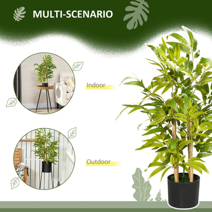 Artificial Plants Bamboo Tree in Pot Desk Fake Plants for Home Indoor Outdoor Decor