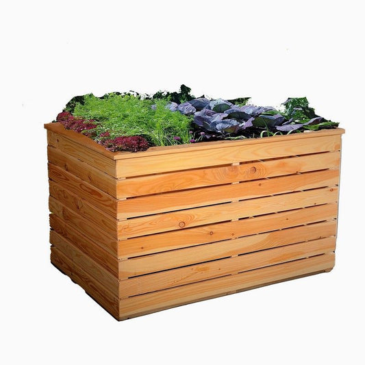 Garden Planter Larch Rectangular Irena by Shire - 80cm